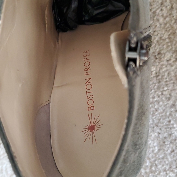 Boston Proper Khaki Green platform heels - Picture 8 of 11